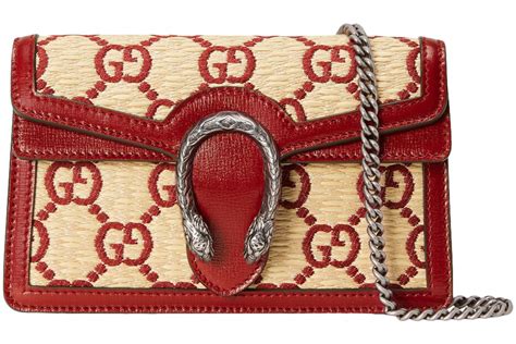 Gucci Red Original GG Supreme Dionysus Wallet on Chain 